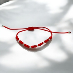 SIN-288 Pulseras (seleccionar modelo) Hilo Rojo con Bolitas en Plata 925 (UU) - Stal Joyas