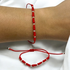 SIN-288 Pulseras (seleccionar modelo) Hilo Rojo con Bolitas en Plata 925 (UU) - tienda online