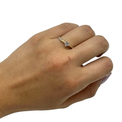 ART-202 Anillo Solitario - Variedad de Colores Plata y Oro - tienda online
