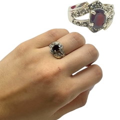 4.6 gr Anillo Piedra Negra - Ultimas Unidades Plata y Oro