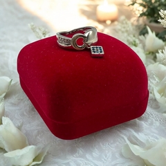 4.3 gr Anillo Corazón Colgante Azul - Ultimas Unidades Plata 925
