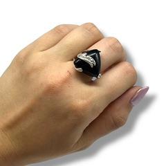 7.3 gr Anillo Piedra Negra - Ultimas Unidades Plata R 925 (SIN ESTUCHE) - comprar online