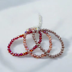Pack 3 Pulseras Rojas/Moradas Degrade Plata 925 - comprar online