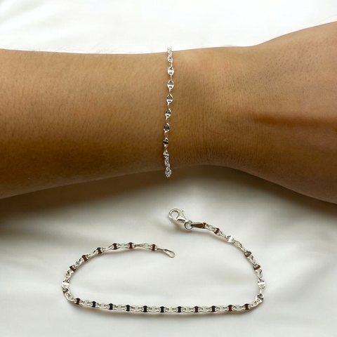 1.9 gr Pulsera Eslabones - Últimas Unidades Plata Italiana
