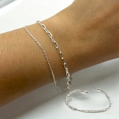 2.6 gr Pulsera Doble Eslabones - Últimas Unidades Plata Italiana