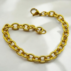 SIN-310 Pulsera Cadena Dorada - Últimas Unidades Acero Quirúrgico Dorado