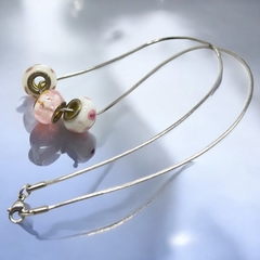 SIN-305 Collar con Dijes Donas (45 cm) - Últimas Unidades Acero Quirúrgico