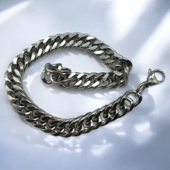 SIN-300 Pulsera Eslabón Cubano Acero Quirúrgico Premium (18 a 21 cm) - comprar online