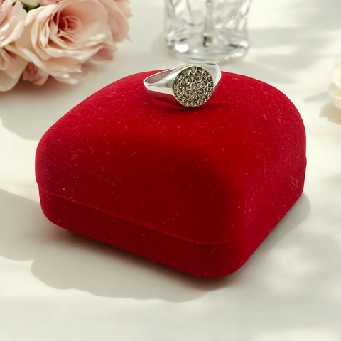 AG-64-MINI-0 Anillo San Benito Plata y Oro (SIN ESTUCHE) - comprar online