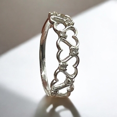 ART-209 Anillo Siete Corazones Plata 925 (SIN ESTUCHE) - comprar online