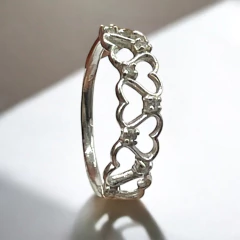 ART-209 Anillo Siete Corazones Plata 925 (SIN ESTUCHE) - comprar online
