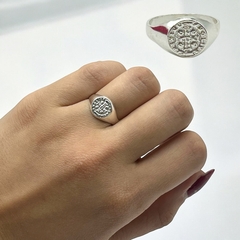AG-64-MINI-PL Anillo San Benito Plata 925 - comprar online