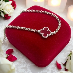 2.7 gr Pulsera V.C Rojo Plata 925 (SIN ESTUCHE)