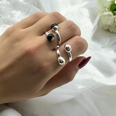 2.9 gr Anillo Bolitas - Variedad de colores / Últimas Unidades Plata Italiana - comprar online