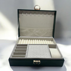 Estuche Premium Grande (24 x 18 cm) - Cuerina Verde Esmeralda (X1 Unidad)