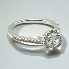 0474 Anillo Ideal Compromiso Acero Blanco (SIN ESTUCHE) - comprar online