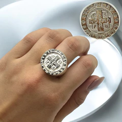 EU-3 Anillo San Benito (25mm) Plata 925+Premium