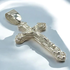 EU-9 Dije Cristo en Cruz (45x25mm) Plata 925+Premium
