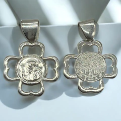 EU-50 Dije Reversible "San Benito" (18mm) Plata 925+Premium