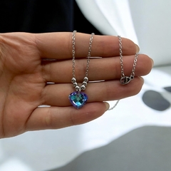 Imagen de 4284 Conjunto Cadena + Dije Corazon - Variedad de Colores Acero Quirúrgico