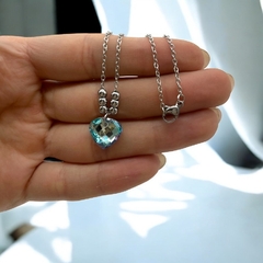 4284 Conjunto Cadena + Dije Corazon - Variedad de Colores Acero Quirúrgico - Stal Joyas
