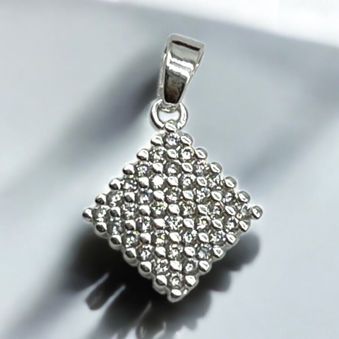 1.2 gr Dije Rectangular Cubics (14 mm) - Últimas Unidades Plata-ECO