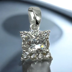 0.95 gr Dije Cubic Cuadrado (10 mm) Plata-ECO