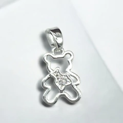 0.7 gr Dije Osito con Cubics (10 mm) Plata-ECO