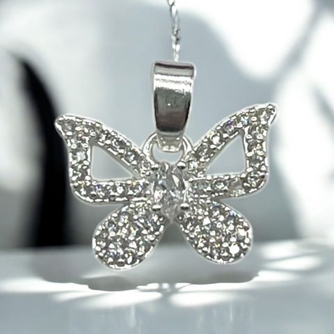 0.85 gr Dije Mariposa con Cubics (10 mm) Plata-ECO - comprar online