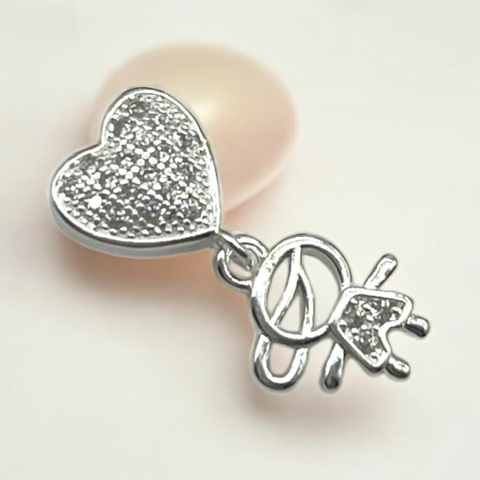 1.15 gr Dije Susano "VARON" + Corazón (16 mm) Plata-ECO