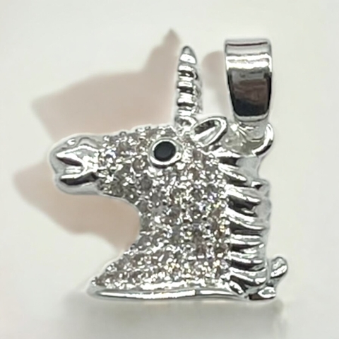 1.1 gr Dije Unicornio Cubics (15 mm) Plata-ECO