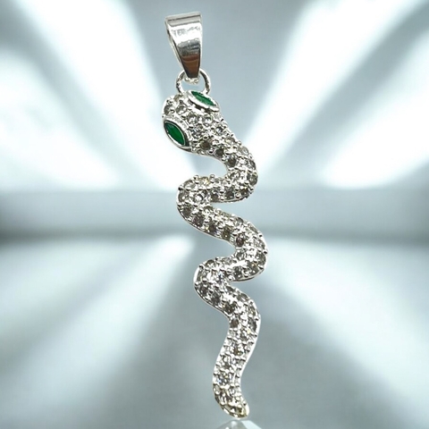 2.5 gr Dije Serpiente Cubics (30 mm) Plata-ECO