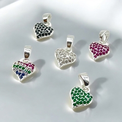 0.5 gr Dije Corazones - Variedad de Colores (8 mm) Plata-ECO en internet