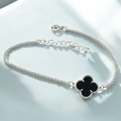 2.4 gr Pulsera Premium Plana V.C - Variedad de Colores (18 cm + cadena extensión) Plata-ECO en internet