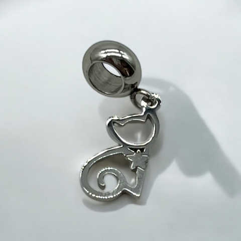 PAN-4 Dije Charm "Gatito" Acero Quirúrgico 316L