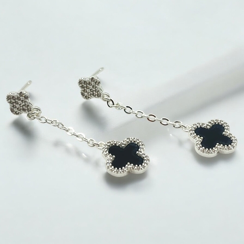 4.8 gr Aros Premium Colgantes V.C Negros Plata-ECO