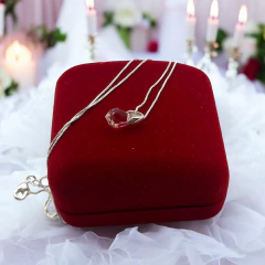 SWA-CONJUNTO Dije Lagrima Cristal + Cadena (45 cm) - Variedad de Colores Plata Italiana - comprar online