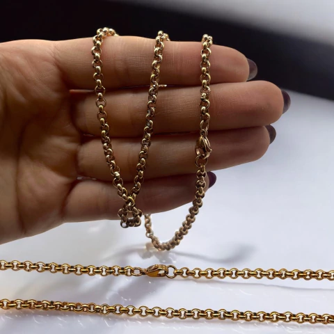 4103-R0-45 Cadena Mini Rolo Acero Quirúrgico Rose