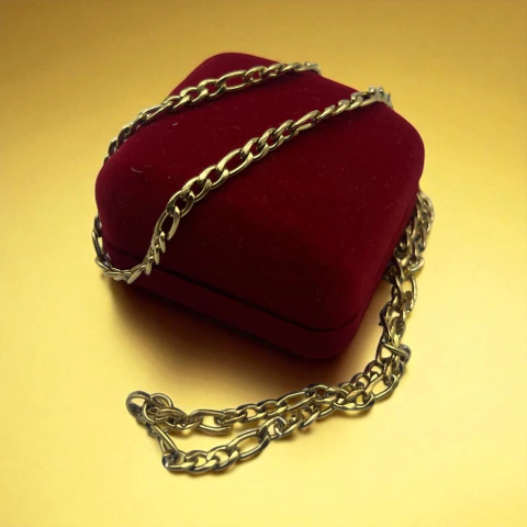 4091-55-DO Cadena "Eslabones 3 en 1" (55 cm) Acero Quirúrgico Dorado