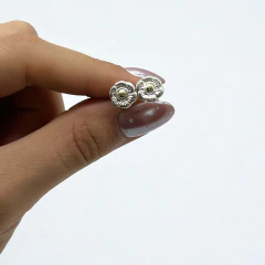 ART-24 Aro Flor Grande -15 Plata y Oro - comprar online