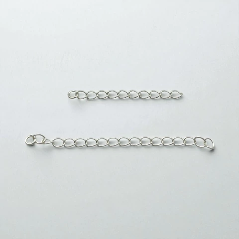 FORNITURA: Cadena Extensión - Variedad de medida (3 cm o 5 cm) Plata-EC0 (10 UNIDADES)