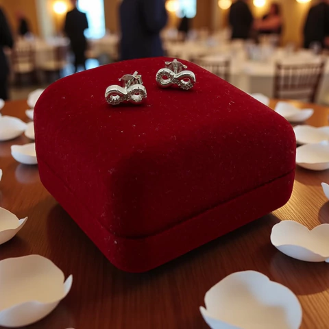 Liquidación! 2.1 gr Aros Pasantes Infinito (11x5mm) Plata Italiana (SIN ESTUCHE)