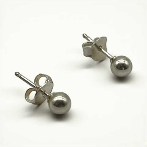 0.6 gr Aros Bolitas (4 mm) - Últimas Unidades Plata Italiana