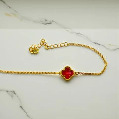 2.2 gr Pulsera "Piedra Cubic V.C: Clásica" - Variedad de Colores Enchapado en Oro en internet