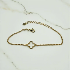 2.2 gr Pulsera "Piedra Cubic V.C: Clásica" - Variedad de Colores Enchapado en Oro