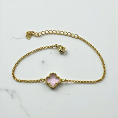 2.2 gr Pulsera "Piedra Cubic V.C: Clásica" - Variedad de Colores Enchapado en Oro - Stal Joyas