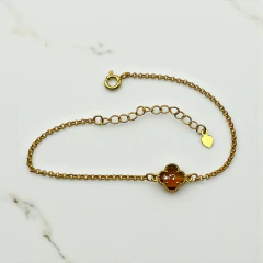 1.9 gr Pulsera "Mini Piedra Cubic V.C" - Variedad de Colores Enchapado en Oro