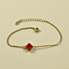 1.9 gr Pulsera "Mini Piedra Cubic V.C" - Variedad de Colores Enchapado en Oro - tienda online