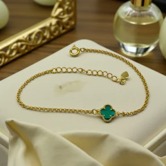 1.9 gr Pulsera "Mini Piedra Cubic V.C" - Variedad de Colores Enchapado en Oro en internet