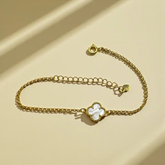 2.3 gr Pulsera "Piedra Plana V.C: Clásica" - Variedad de Colores Enchapado en Oro en internet